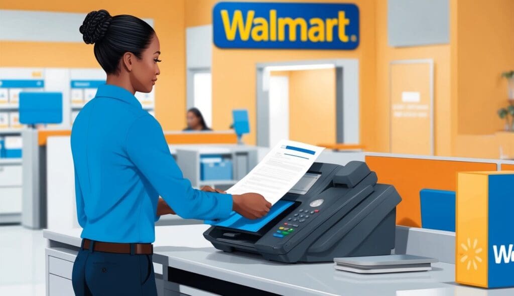 Walmart store aisle