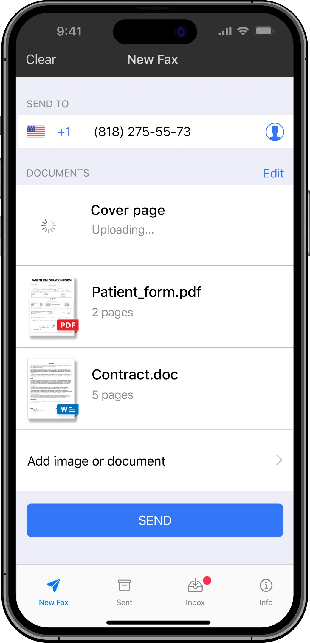 The Municorn Fax app, step by step