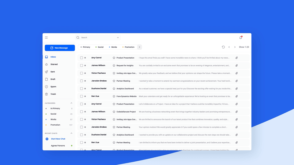 An email inbox