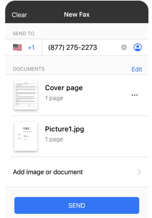 Municorn Fax HIPAA compliant cover sheet