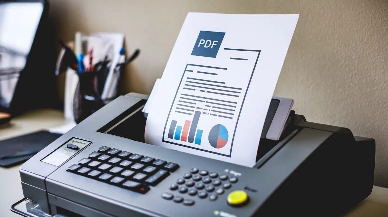 a pdf faxed by a fax machine illustration