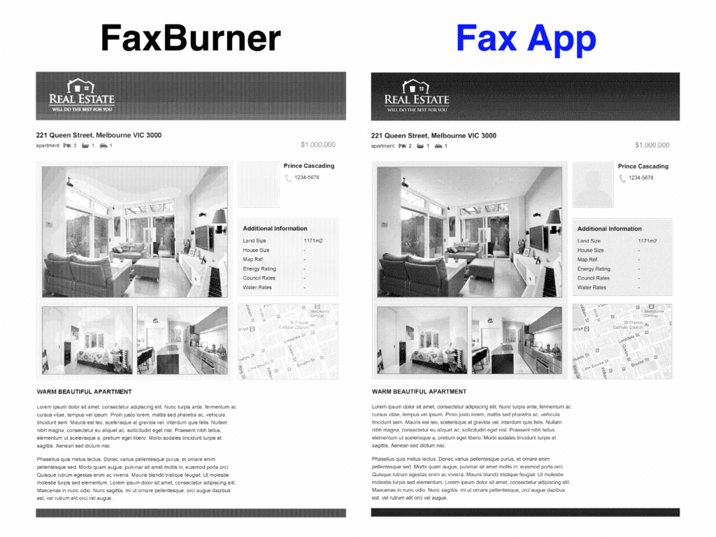 fax burner quality vs municorn fax app same pic