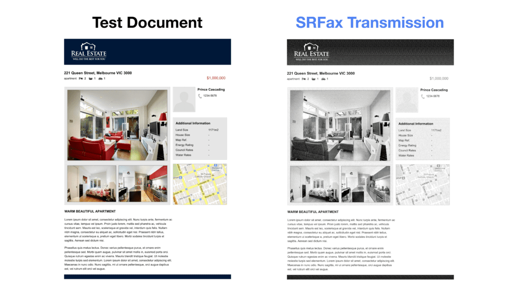 test document faxed with srfax